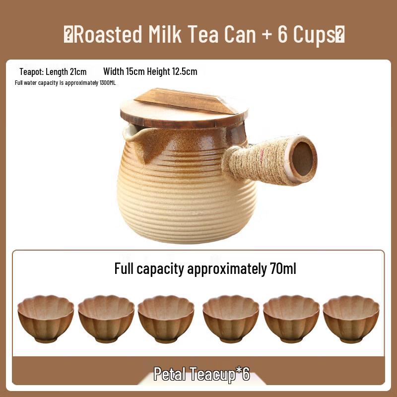 ZISIZ Enamel Tea Brewing Pot & Mini Stove Set