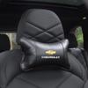 Car Seat Neck Headrest Cushioning Carbon Leather Soft Pillow For Chevrolet Corvette Montana TrailBlazer Silverado Traverse Cruze