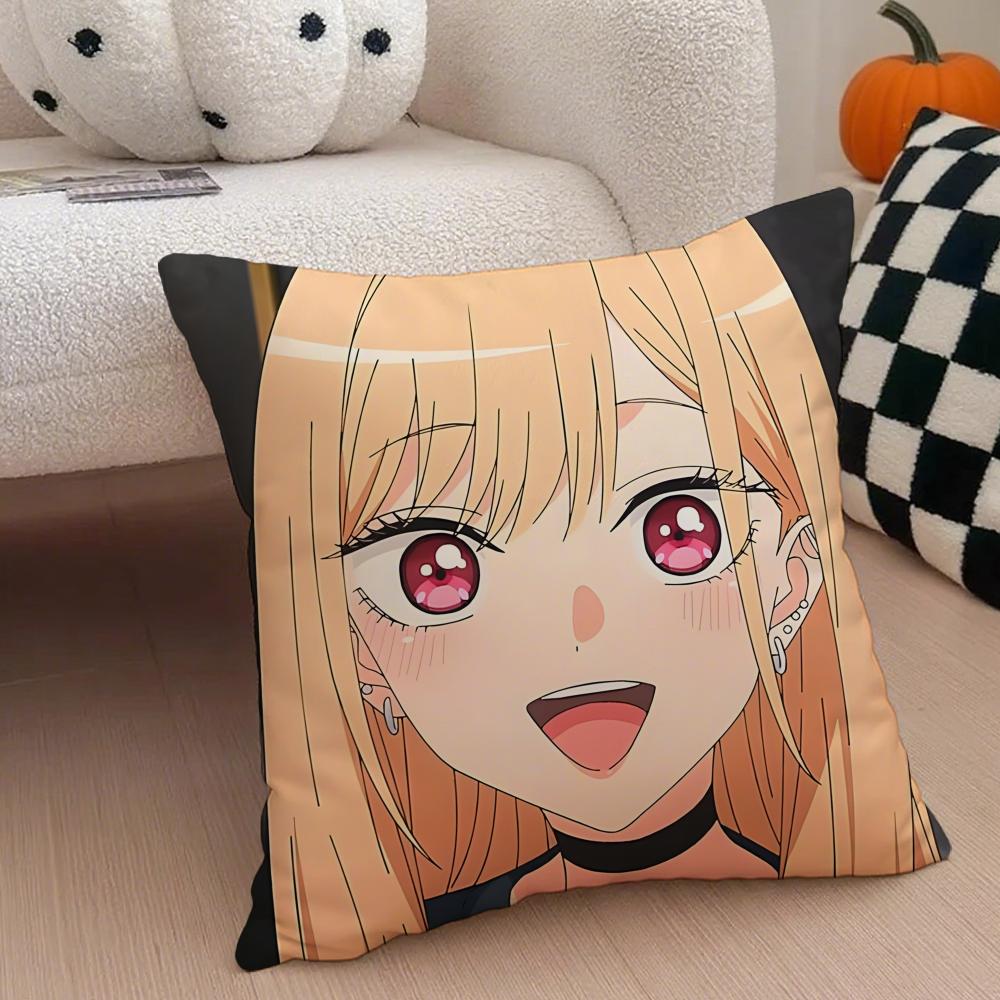 KKitagawa Marin Cushion Cover Throw Pillow Cover Hidden Button Durable Polyester Chair Cushion