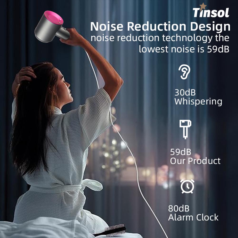 Tinsol Professional Super Hair Dryer Personal Hair Care Styling Negative Ion Tool Salon Constant Electric Leafless Hair Dryers