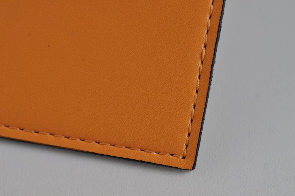 Rhodia A5 Epurée Black Notebook with Cover (A5 Stapled Notebook with 5mm Grid and Orange Lines) (RHODIA cf118159)