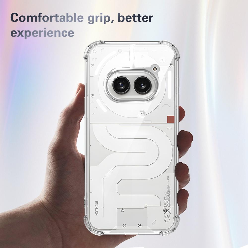 KEYSION Four-Corners Shockproof Transparent Case for Nothing Phone 2A Plus Soft TPU+PC Clear Phone Cover for Nothing Phone 2A