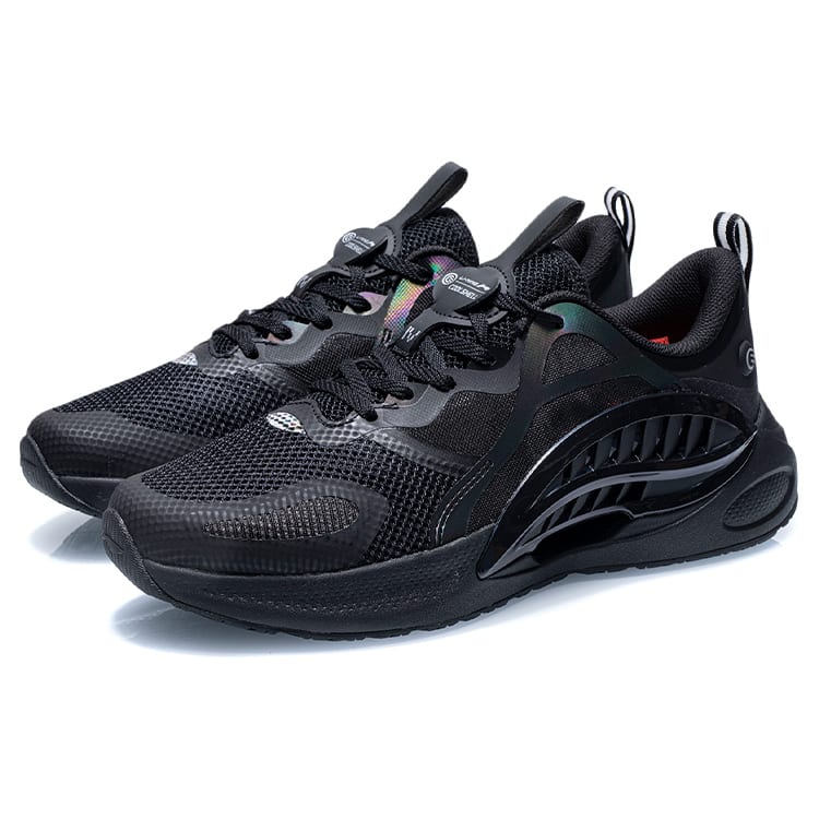 Li Ning Comet Breathable Low top Running Shoes Men's Black AGLR037-1