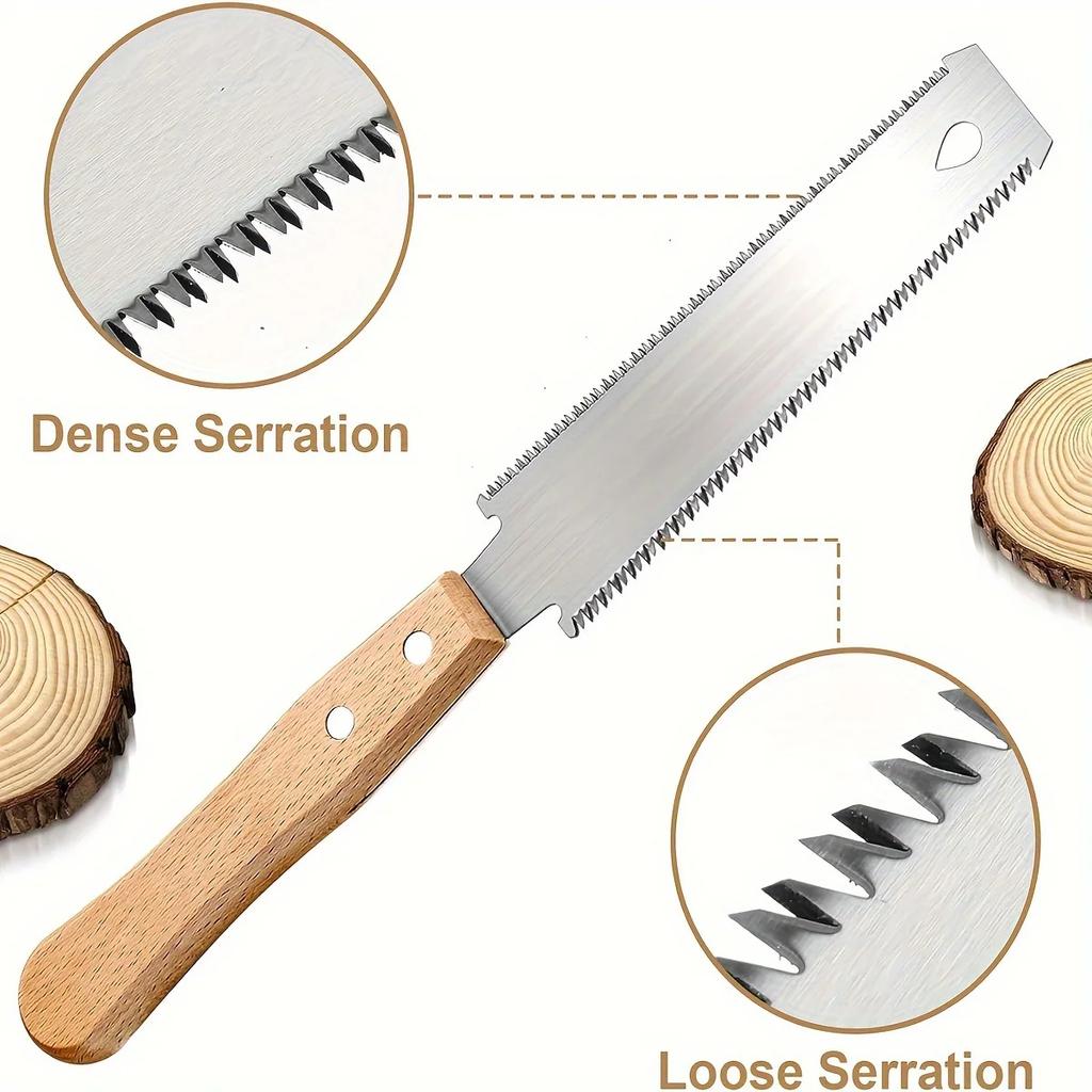 6-Inch Hand Saw, Double-Sided Flexible Blade for Flush Cutting, Woodworking Tools for Household Use