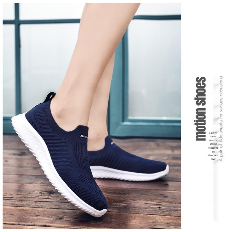 Unisex Breathable Slip-On Flyknit Running Shoes - Low-Top Sock Sneakers for Spring/Summer