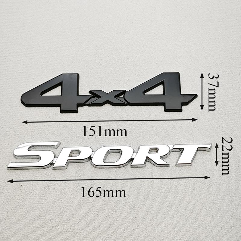 3D Metal Car Rear Bumper Trunk Logo 4X4 Sport Emblem Sticker For wer1 Toyota Land Cruiser 4Runner Tacoma Tundra Hilux Fortuner 1wer