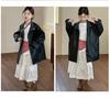 Girls' Leather Jacket 2026 Spring and Autumn New Style Children's Western-Style Korean Leather Jacket for Girls' Autumn Wear Double-Sided Outer Layer