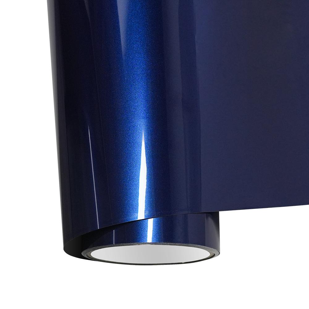 Film Autoadesivo in Vinile Metallizzato Blu Genziana per Auto, Pellicola Decorativa Esterna per Veicoli, Accessori