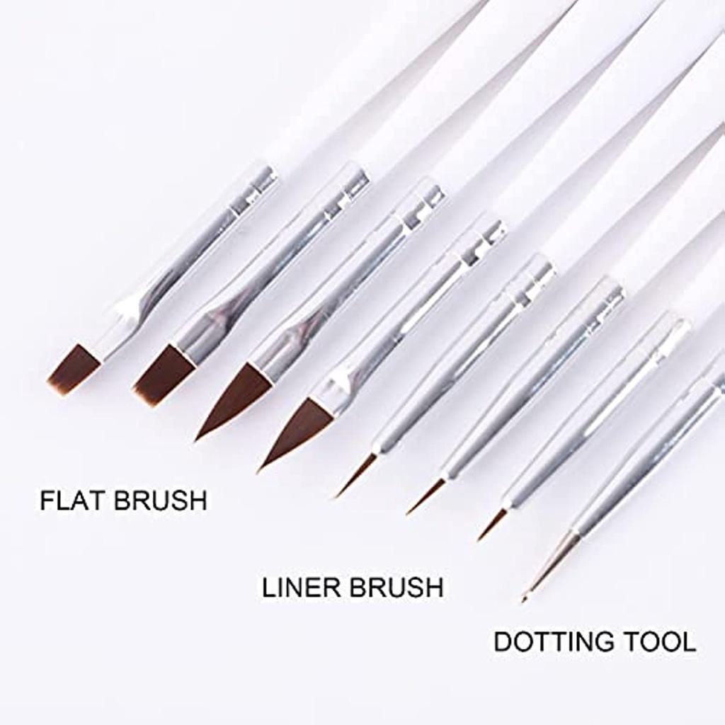 8 Stück Nagelpinsel, Nagelgelpinsel, Nail Art Pinsel für Nail Art Design, Gel-Rekonstruktions-Nagelpinsel, Nail Art Pinsel-Set für Maldetails