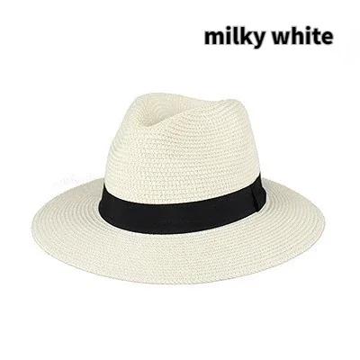 New Men's and Women's Bob Ricard Bucket Sun Hat Ribbon Straw Hat Summer Panama Outdoor Party Picnic Sunshade Basin Cap Sale