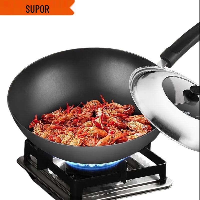 SUPOR 30cm Cast Iron Wok