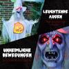 Halloween Ghost, Halloween Decoration, Sound Function, with Motion Sensor and LED Lights, 60 cm x 18 cm x 183 cm