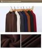Men's Velvet Wool Sweater - 2024 Autumn/Winter Half-High Collar Luxury Style