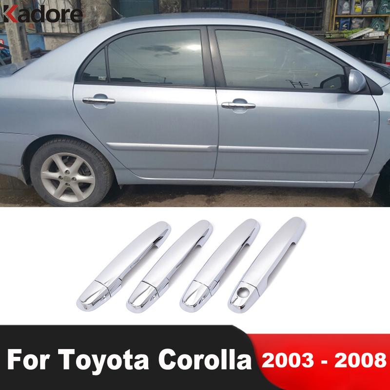 For Toyota Corolla 2003 2004 2005 2006 2007 2008 Chrome Car Side Door Handle Cover Trims Decoration Frame Overlay Accessories