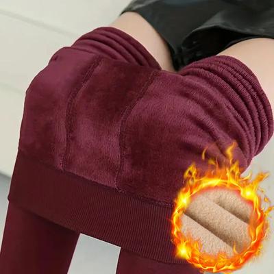 Kvinna Fleece Varm Strumpbyxor Vinter Thicken Thermal Tights Sexiga Solida Strumpor Tunna Elastiska Sammet Strumpbyxor Kvinnliga Leggings