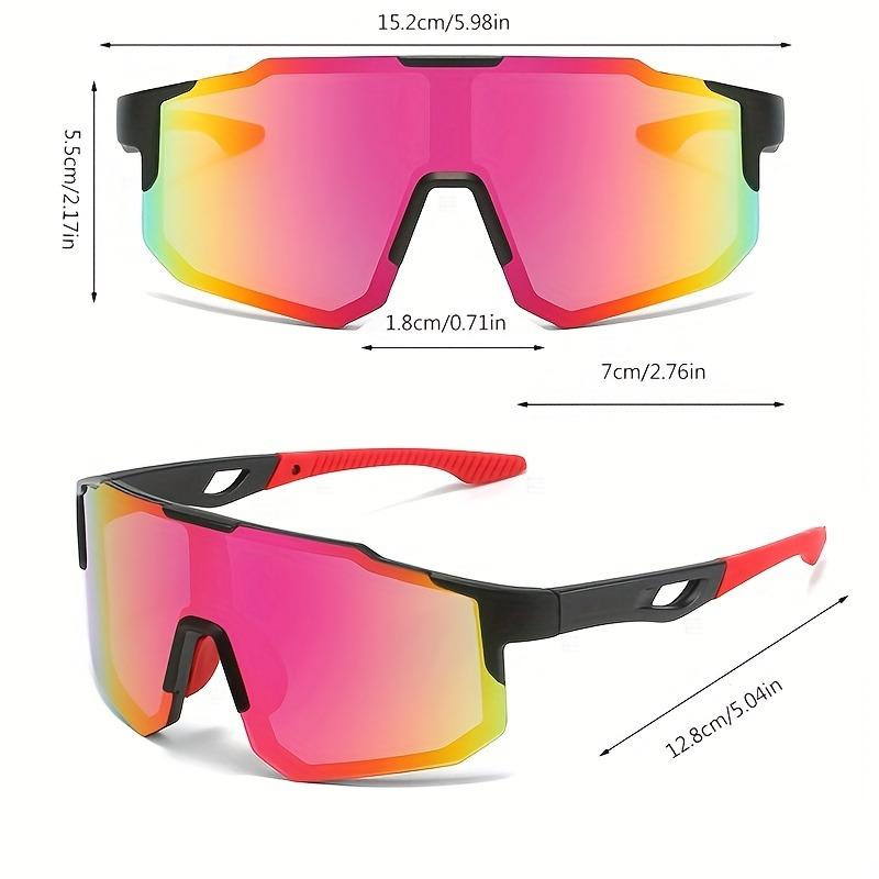 2 Piece Set of Men's and Women's Fashionable Glasses Colored PC Lenses Sports Baseball and Softball Glasses