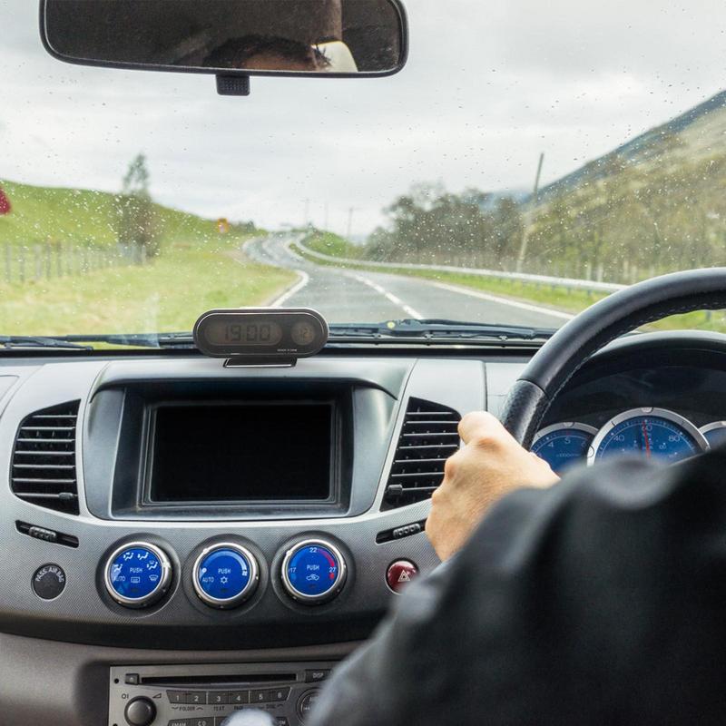 Car Digital Temperature Dashboard Clock LED Light Weather Clock Car Thermograph Car Accessory Car Clock Thermograph For Golf