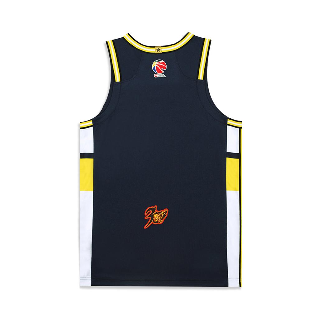 Li Ning CBA Series 24-25 Season Guangdong Hongyuan Fan Edition Pullover V-Neck Printed Color Block Basketball Jersey Men jersey AAYU515-1
