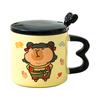 Kapibala Nezha Abstract Funny Cup Ceramic Mug with Lid with Spoon Personalized Creative Children's Drinking Cup