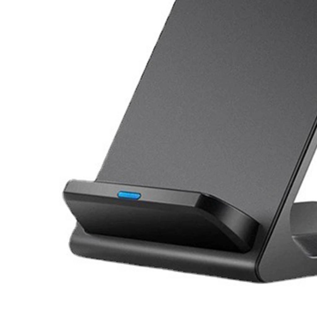 Stojan pro rychlé bezdrátové nabíjení 15W typu C 2 v 1 Držák na mobilní telefon Bezdrátová nabíječka Černá