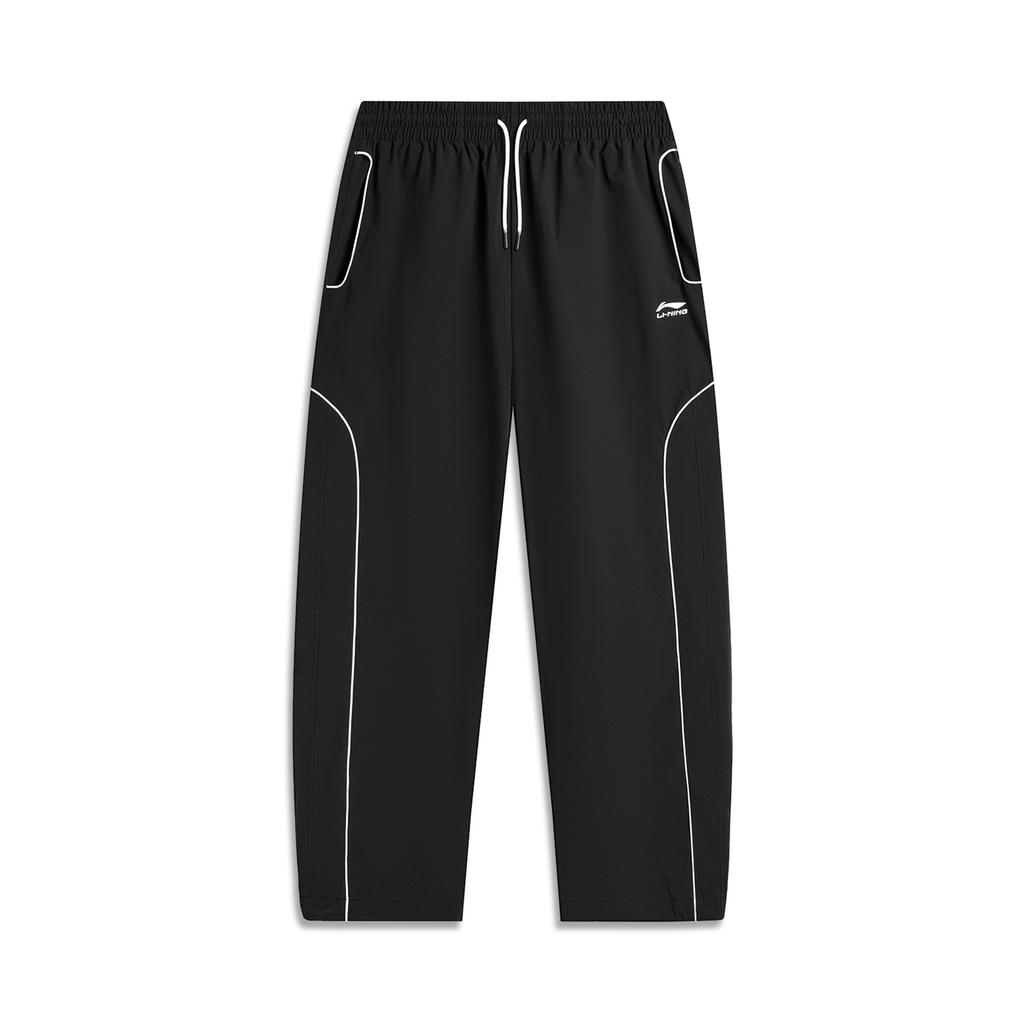 Li Ning Sports Lifestyle Series Solid Color UV Resistant Straight Leg Sports Pants Men Pants Black AYKU535-2