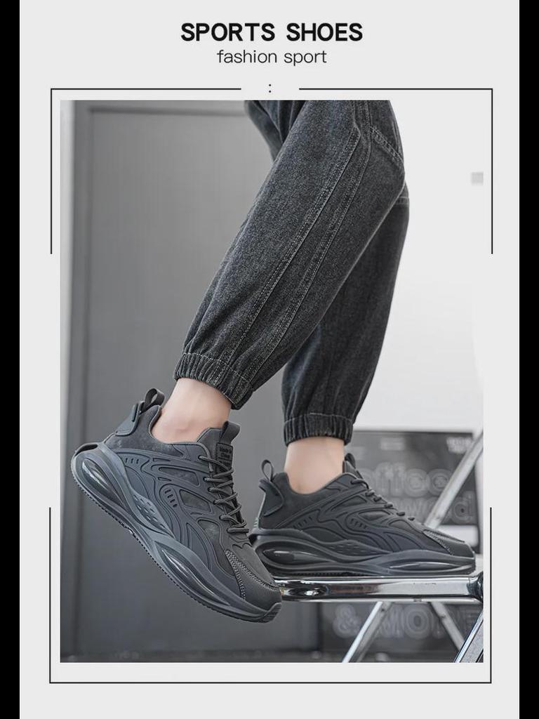 2024 Men's Casual White Lightweight Running Shoes - Trendy, Soft Sole Sports Sneakers