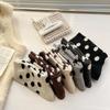 Wool Polka Dot Socks Medium Tube Socks Season Thickened And Piled Warm Terry Dot Winter Stockings