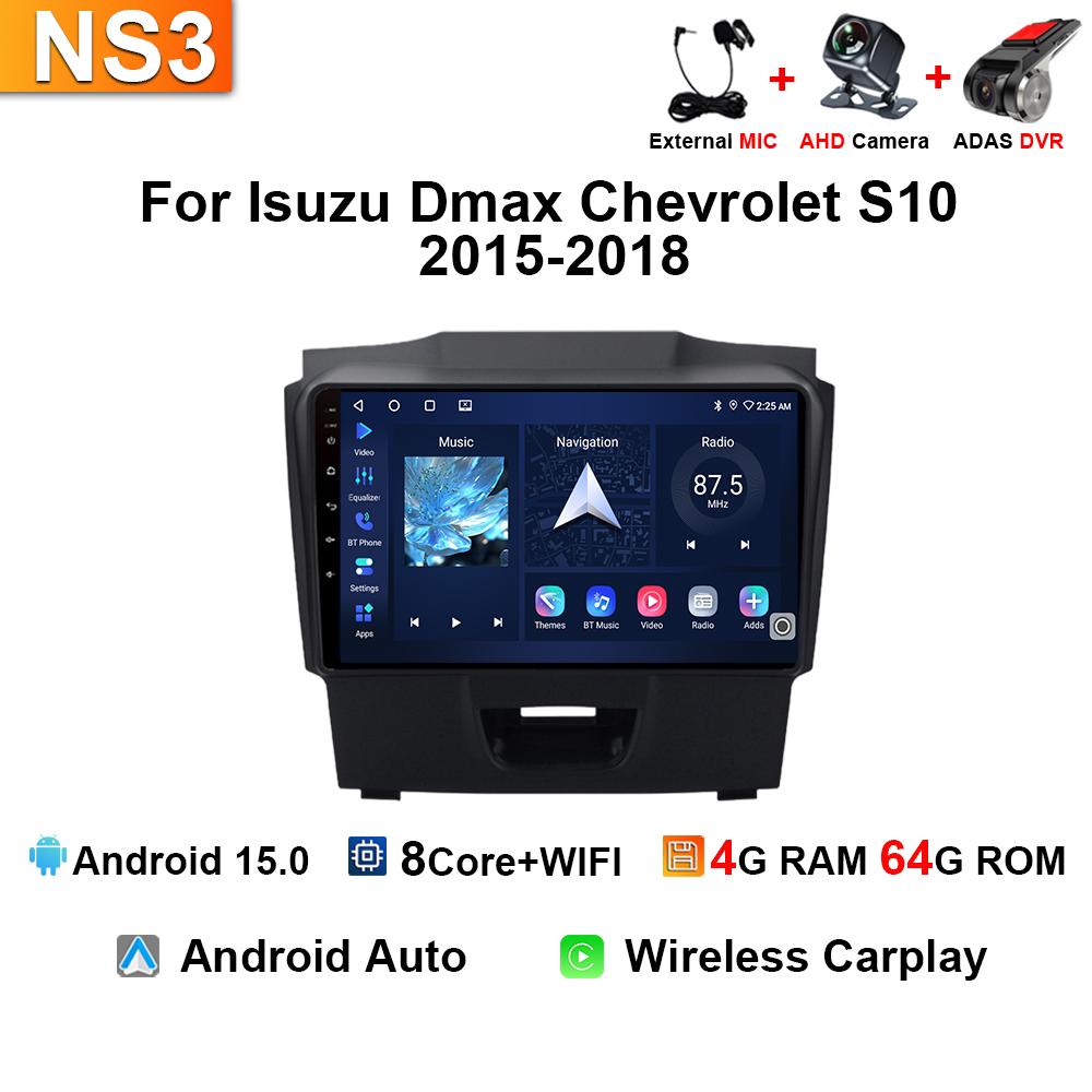 Car Radio  For Isuzu D-MAX DMAX Chevrolet S10 2015 - 2018 Android15 Autoradio Multimedia Player  Wireless Carplay Navigation GPS  YL5