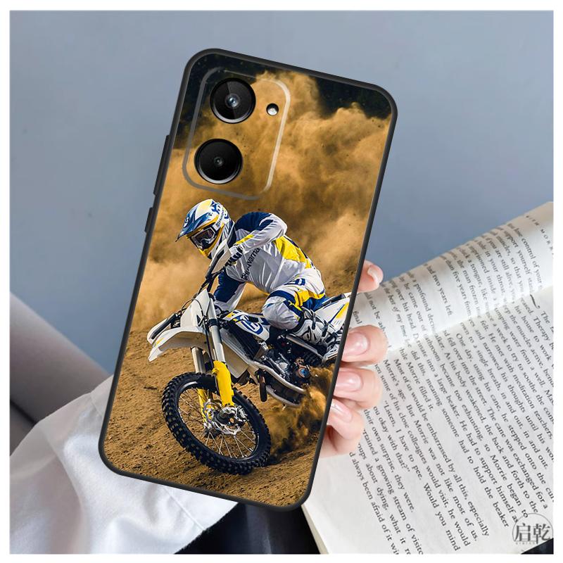 Moto Cross Motorcycle Sports For Realme C61 C63 C71 C55 C67 C51 C75 C65 C53 C35 11 12 13 14 Pro Plus GT6 GT7 15 Pro Case