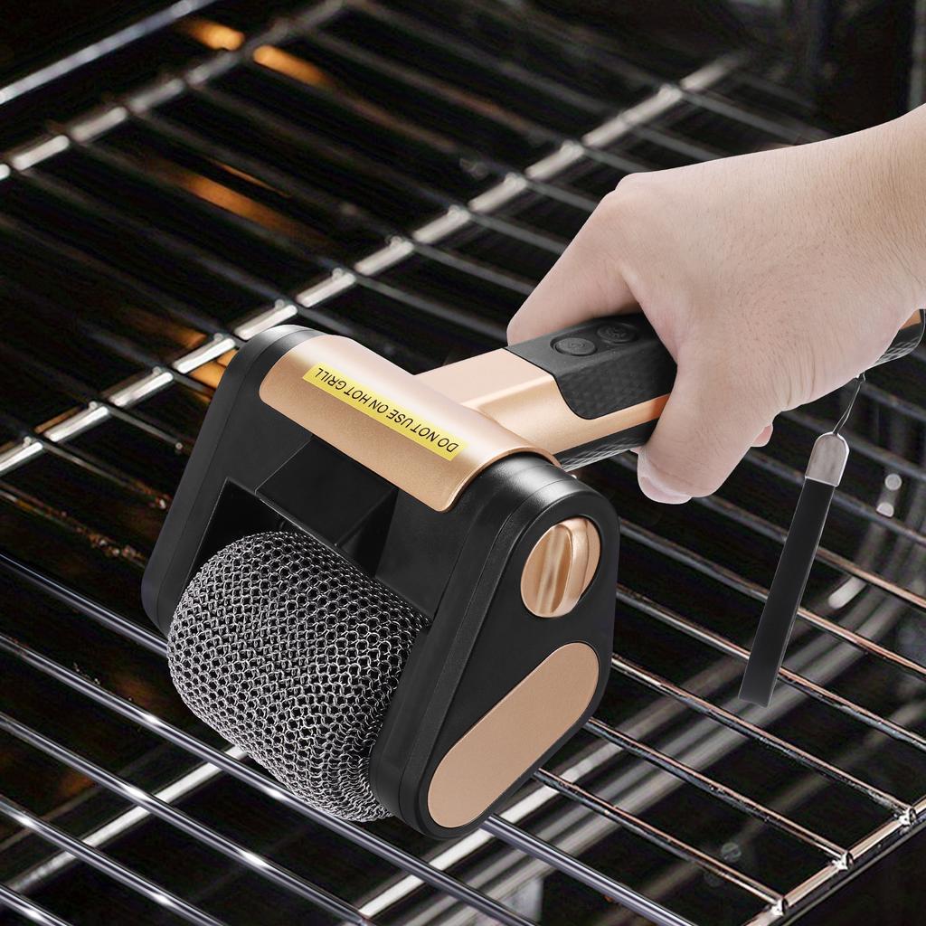 350 U/min Borstenlose Rotierende Grillbürste mit LED-Licht Bürstenloser Elektrischer Grillreiniger Wiederaufladbar für Küchengrill Camping