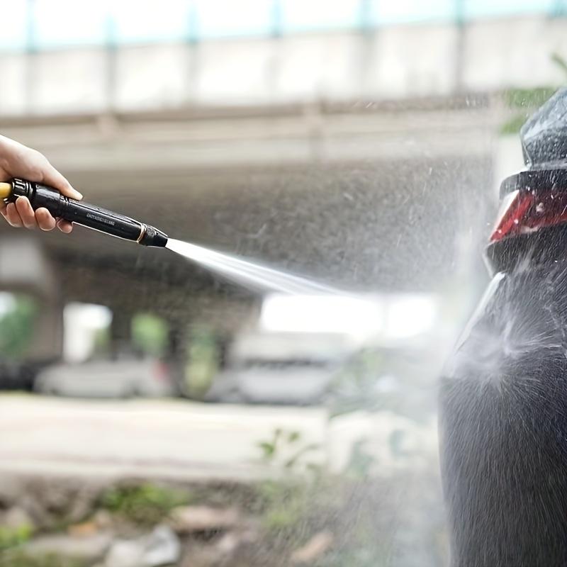 2X Pressurized Car Wash Water Gun Nozzle Portable Adjustable Water Spray Gun Ergonomic Handle Metal Joint And Hose Clamp