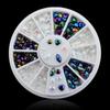 1 Box Weiß Schwarz 3D Jelly AB Acryl Rad Nagel Aufkleber Dekoration DIY Nail art Tipps Schmuck Strass Maniküre werkzeuge