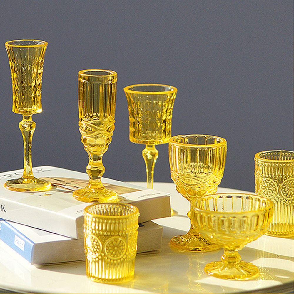 7PCS Multicolor Dollhouse Water Cup 1/6 Scale Doll Kitchenware Miniature Wine Glass  Dollhouse