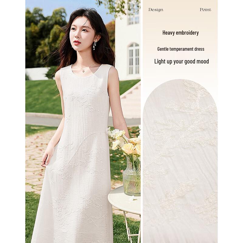 Elegant Embroidered A-Line Summer Dress