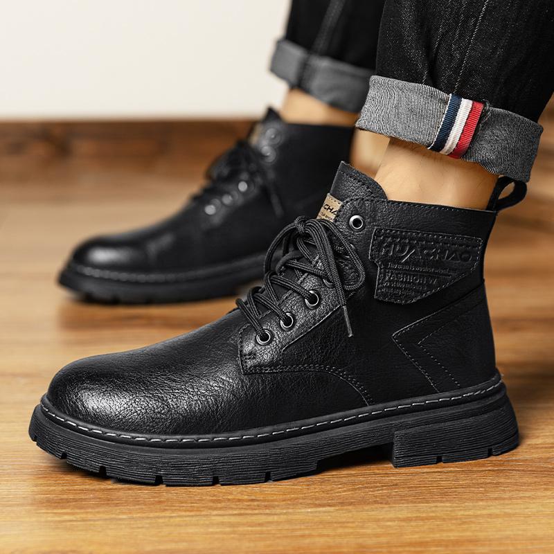 Mode 2025 Herren Casual Stiefel High Top Männlich Luxusmarke Schuhe Hohe Qualität Bequem Angebot Mode Outdoor Leder Wanderschuhe