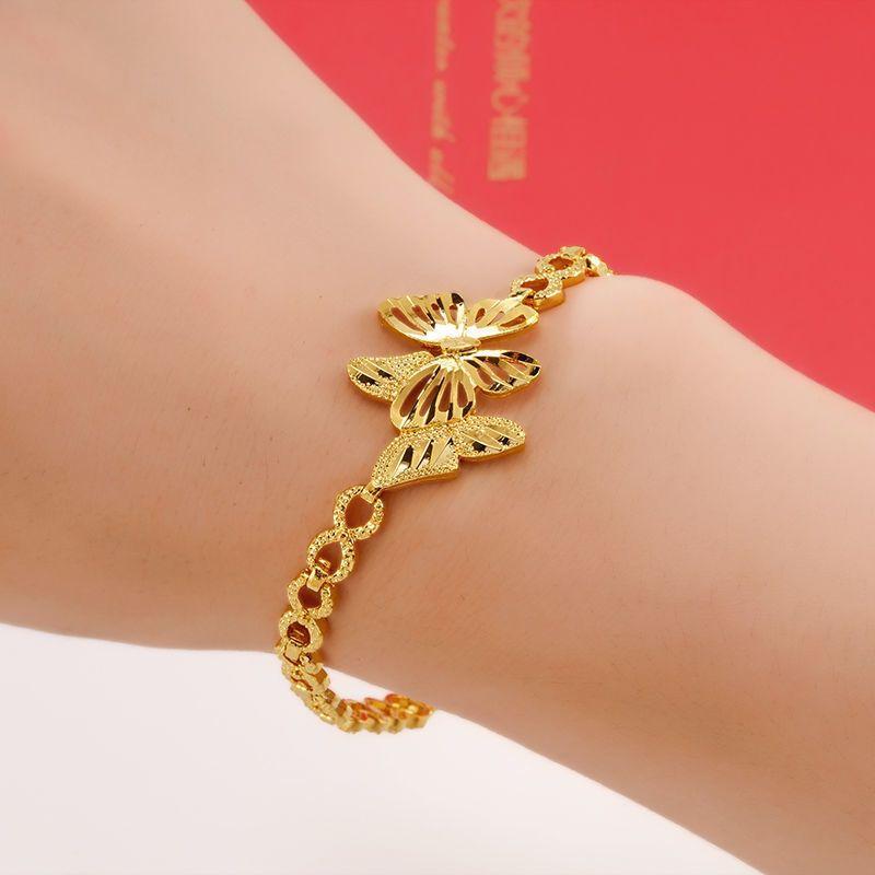 

Новое поступление Браслет из аллювиального золота с бусинами Пиксю для удачи для женщин Ins Без выцветания Звездный браслет Позолоченная универсальная бижутерия Butterfly Bracelet