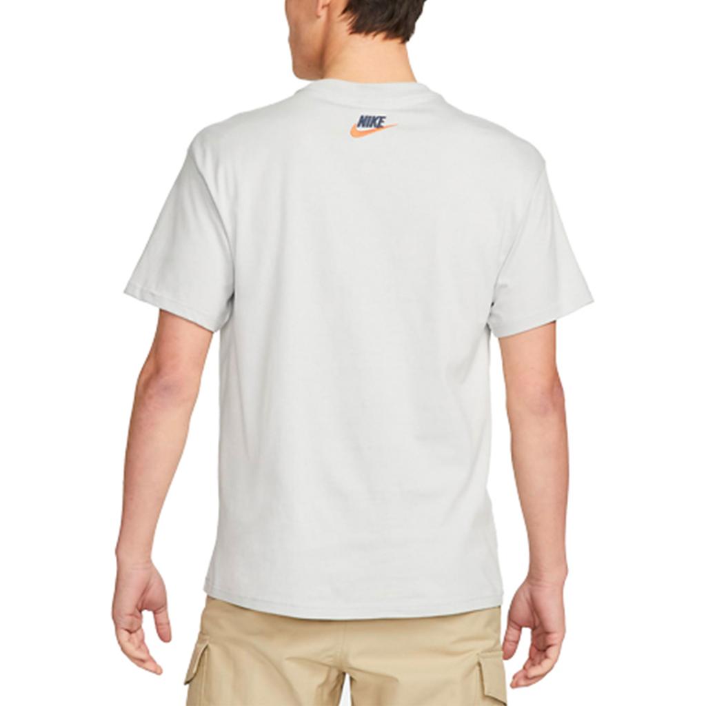 Nike Sportswear Graphic Print Crew Neck Short Sleeve T-Shirt Men Tops Mist-Grey DR7835-097