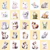 50 Plant Watercolor Cat Graffiti Stickers Creative Cute Ink Cat Hand Account Stickers