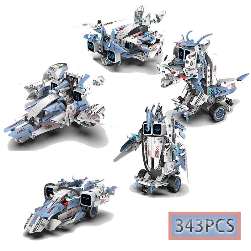 Конструктор Moc 5-в-1 Креативный Электрический Механический Дракон RC Модель Строительные Блоки Сборка Самолета Детская Головоломка Игрушка Подарок на День Рождения