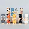 9pcs Random Send Cat Blind Box Cats Life Action Figures Toys Ornaments Dolls Fans Children Christmas Decorate Action Doll Gift