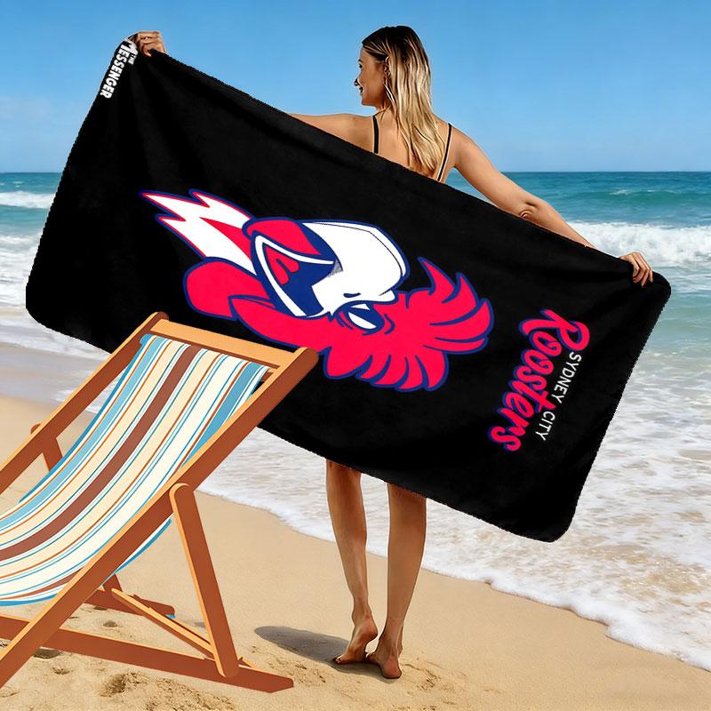 Sydney Roosters Pride Print Beach Towel, Large Soft Quick Dry Towel for Beach Camping Swimming