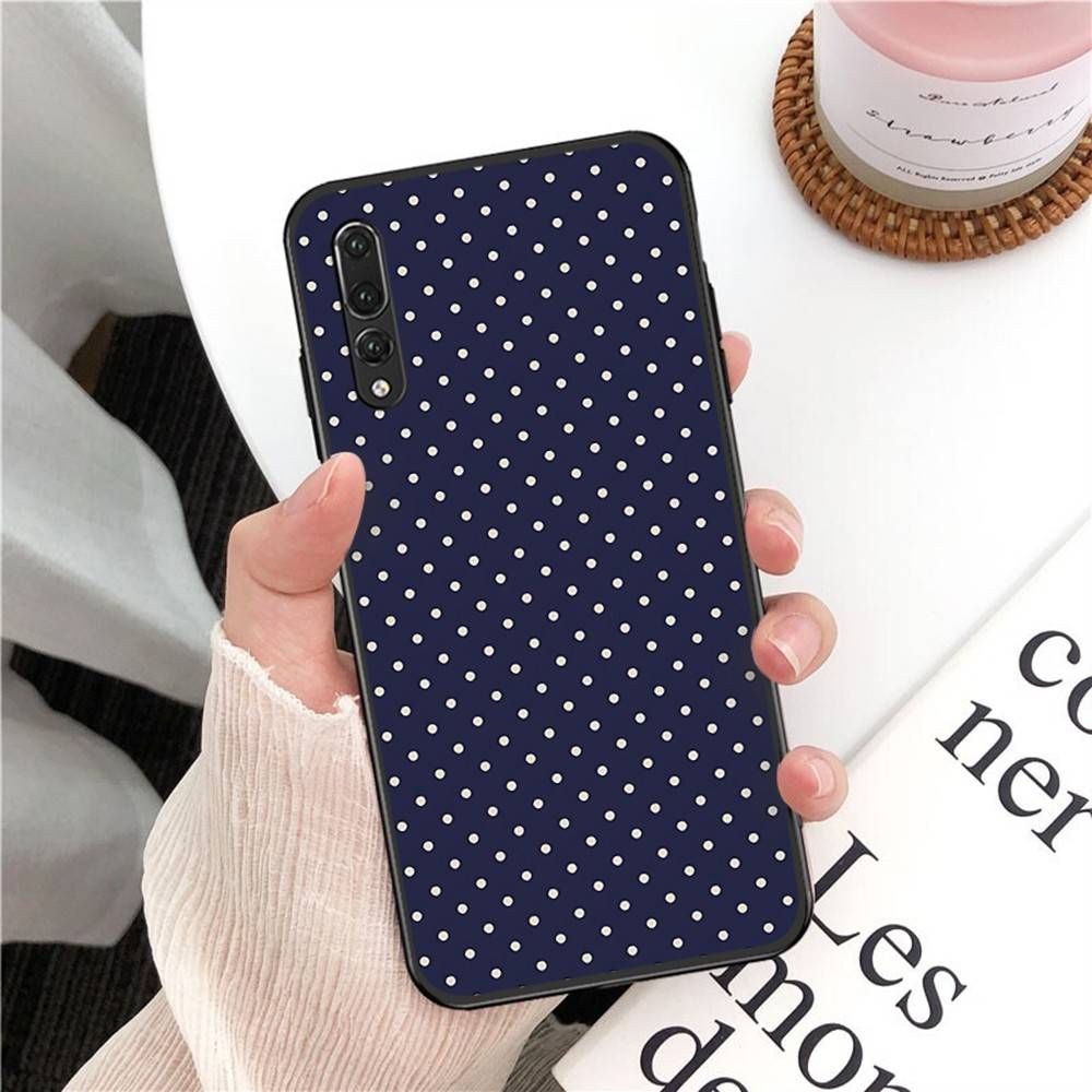 Korea Lovely Polka Dot Phone Case For Huawei P 8 9 10 20 30 40 50 Pro Lite Psmart Honor 10 Lite 70 Mate 20lite