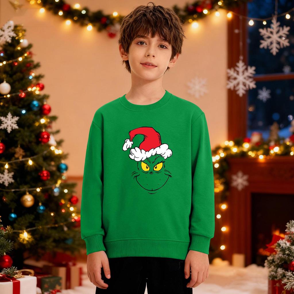 Christmas Sweatshirt Boys Girls Ugly Xmas Christmas Shirt Crewnek Toddler Long Sleeve Pullover Outfit Tops