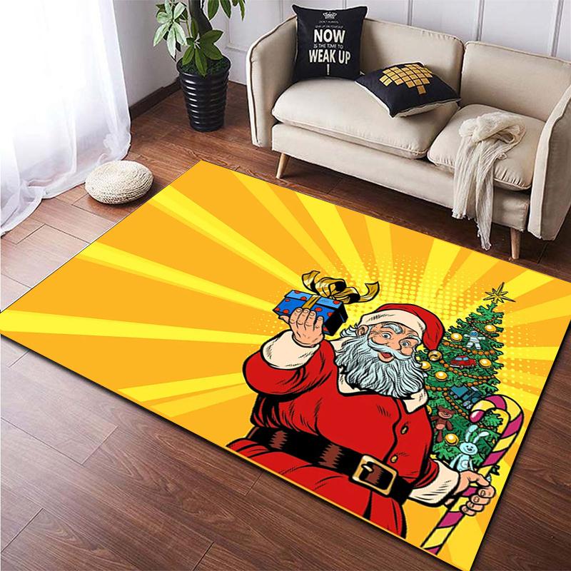 Christmas HD Printed Area Large Rug ,Carpet for Living Room Bedroom Sofa Decoration, Non-slip Floor Mats Dropshipping Alfombras