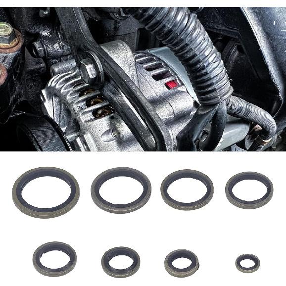 110 Pcs 8 Sizes Oil Seal Washer Automotive Drain Plug Gaskets Oil Crush Washers M6 M8 M10 M 12 M14 M16 M20