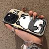 Cute panda graphic phone case for iphone 16 15 14 13 12 11 x XR Xs SE2 SE 8 7 plus pro Max mini PC back cover