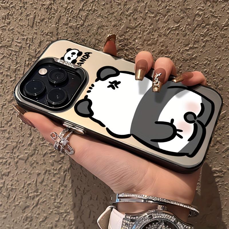 Cute panda graphic phone case for iphone 16 15 14 13 12 11 x XR Xs SE2 SE 8 7 plus pro Max mini PC back cover