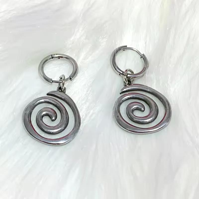 Korean Fashion Large Exaggerated Pentagram Irregular Pendant Earrings Hoop Earrings for Women Men Hip-hop Punk Party Jewelry