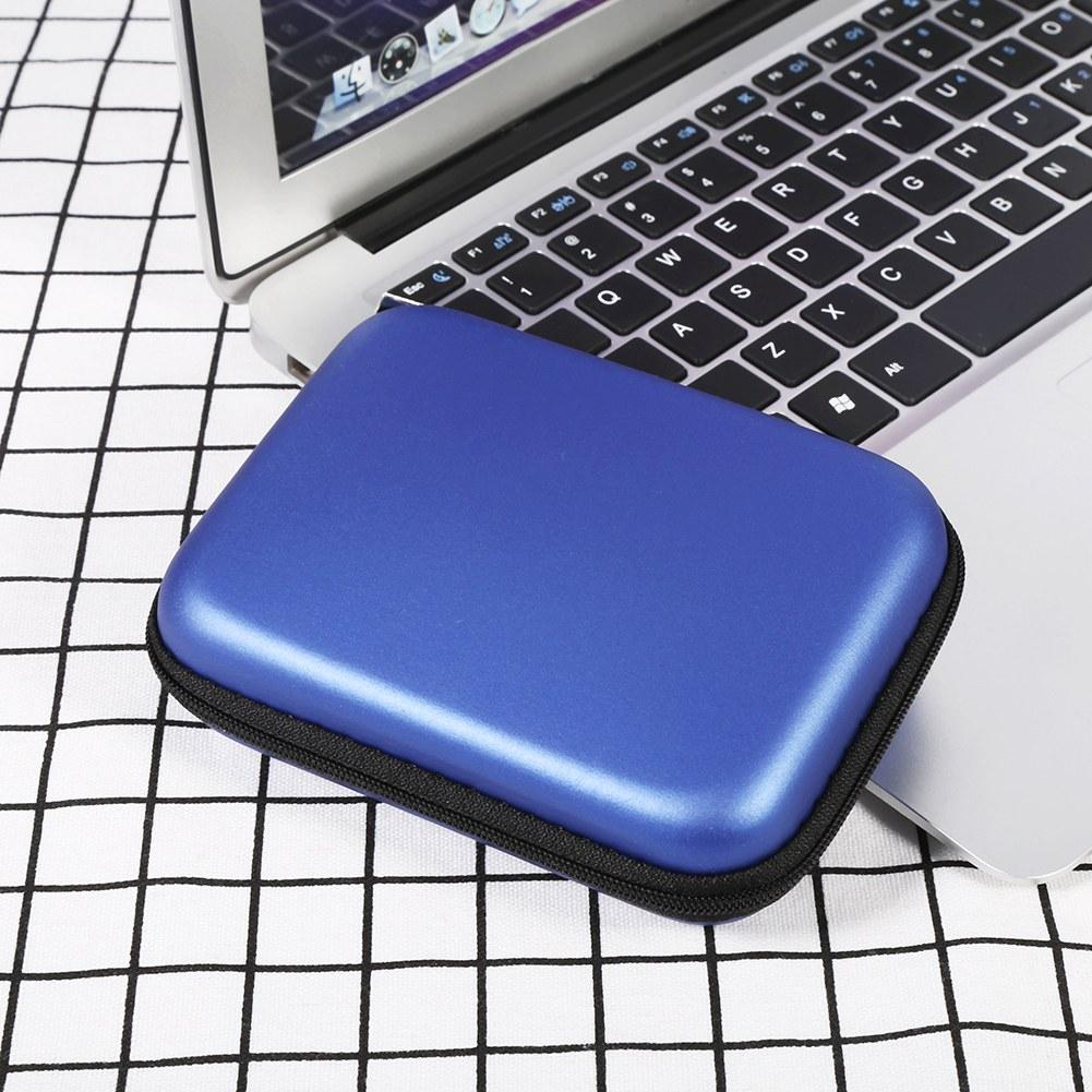 Digital Accessories Cable Earphone Storage   USB Flash Drive Case Bag Hot (Dark Blue)