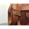 Real Brown Vintage Leather Bags Men's Messenger Shoulder Laptop Bag Briefcase